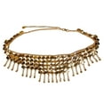 thumbnail image 1 of 2DXuixsh Womens Belt Stylish Metal Concho Belt for Women Chain Belts for Dresses Belly Dance Performance Exquisites Alloys Waist Chain Golden Tassels Wide Belt Gold, 1 of 7