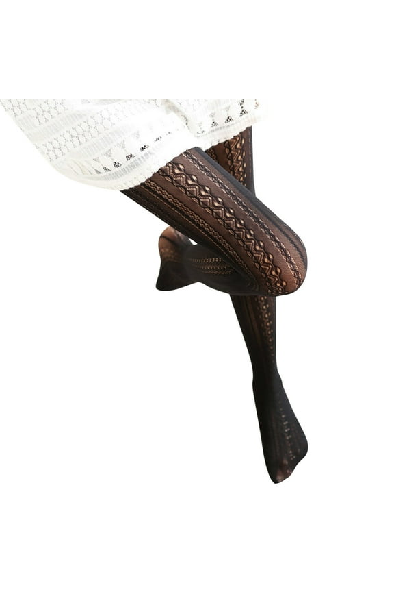 Womens Fishnet Tights Women Retro Slim Transparent Carved Lace Stockings Pantyhose Hollow Socks Tights Stocking Plus Size Stockings for Women 3X Black