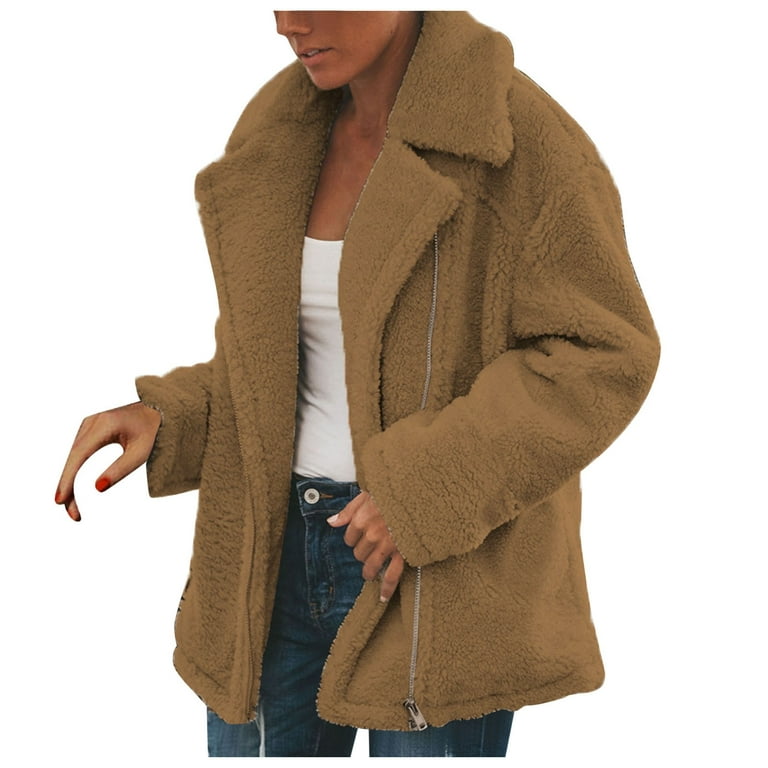 Winter Thick Warm Fleece Lined Coats for Women Ladies Parka Jacket