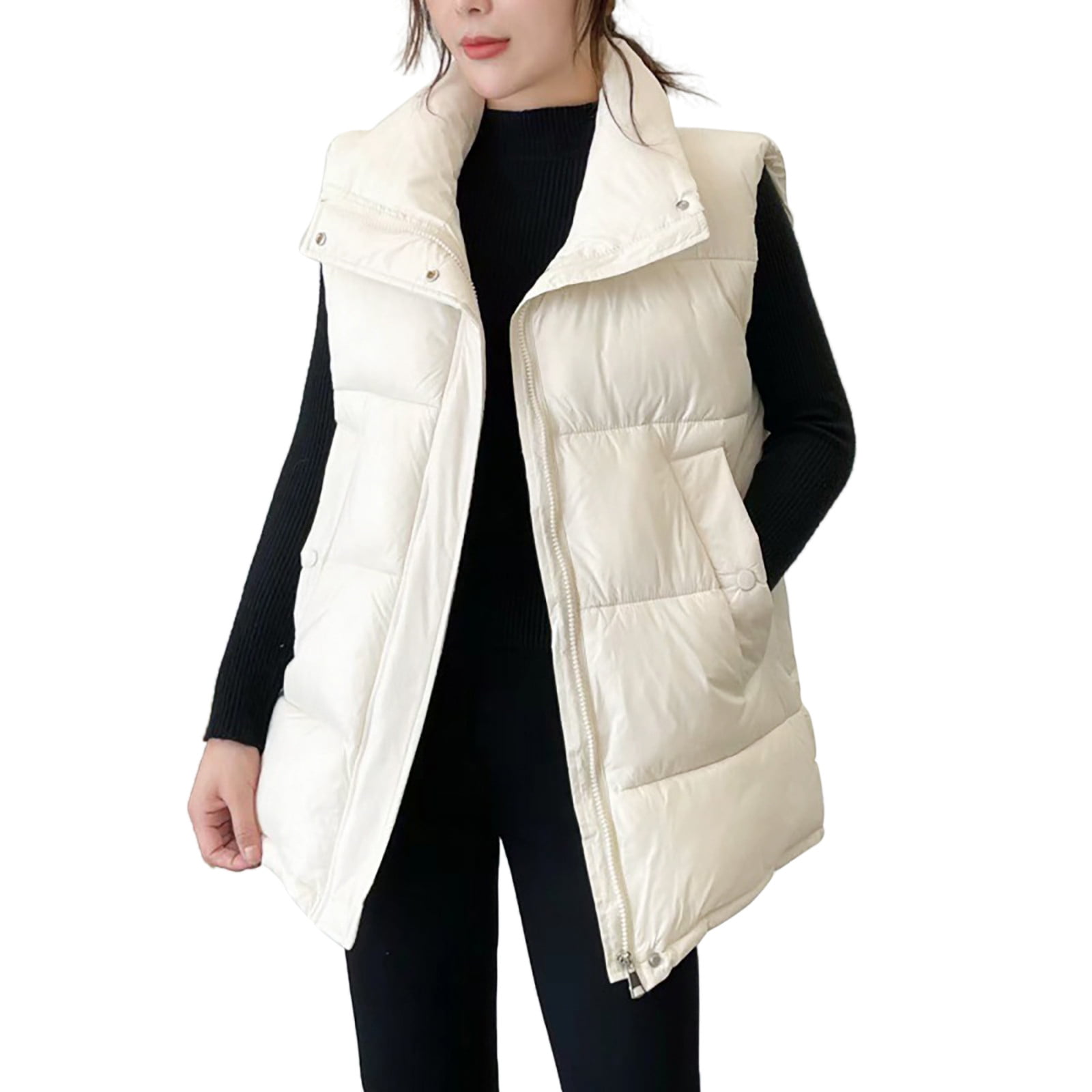 2DXuixsh Womens Plus Vest Jackets Women Autumn and Winter Casual Solid ...