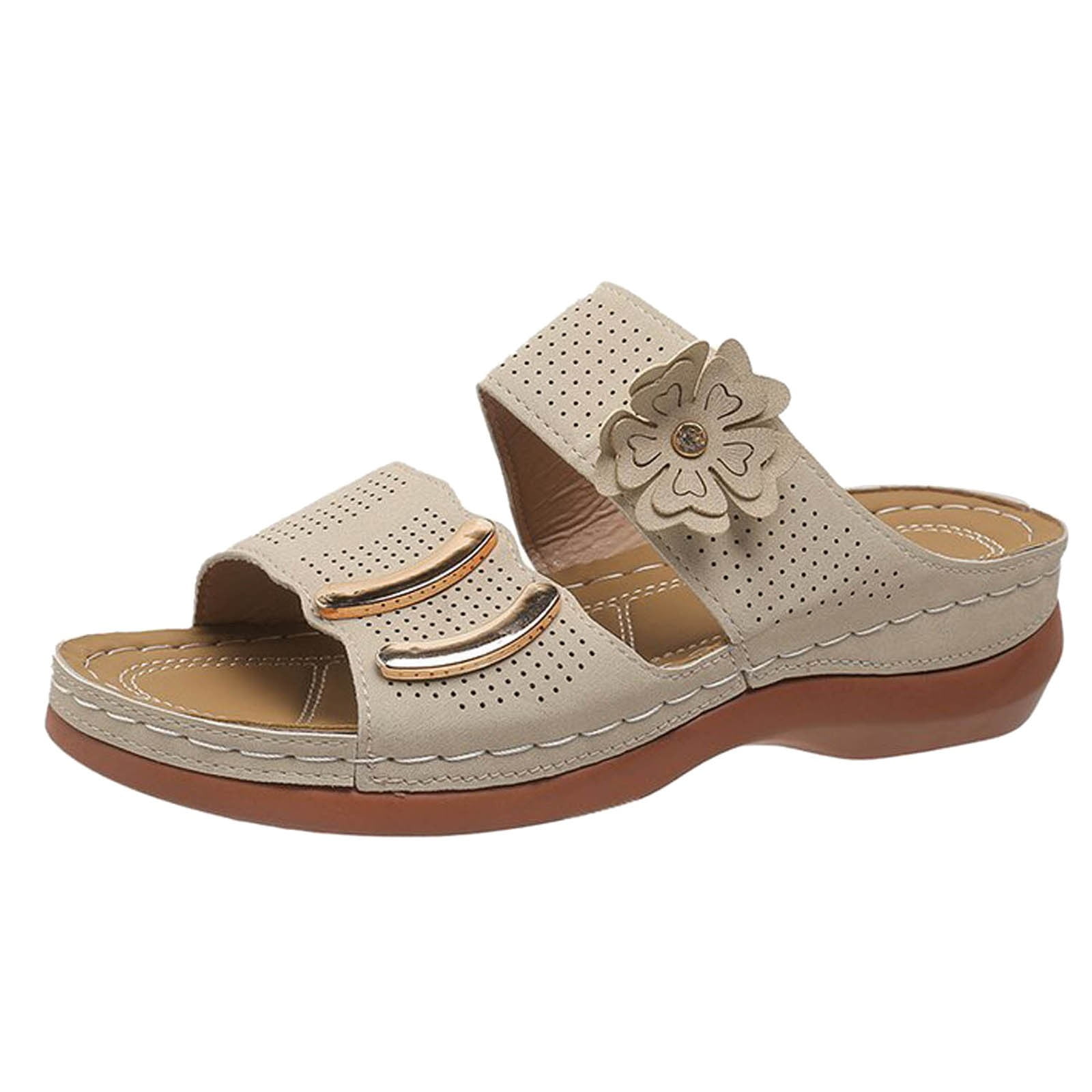 2DXuixsh Womens Shoes Sandals Comfortable Women's Casual Flat Sandals