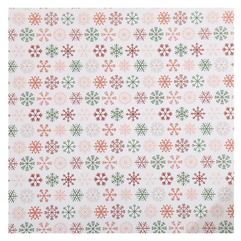 Taiaojing 1pc DIY Men's Women's Children's Christmas Wrapping Paper Holiday Gifts Wrapping Truck Plaid Snowflake Green Tree Christmas Design Snowflake
