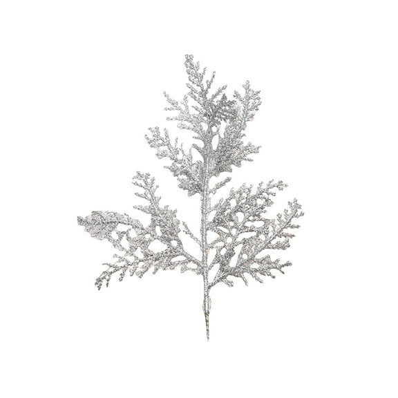 2DXuixsh Wreath Christmas Decor 5Pcs Party Glitter Leaves Garland Artificial Xmas Christmas Tree Decor Artificial Branches Leaves Christmas Decorations Christmas Tree Accessories Garland A