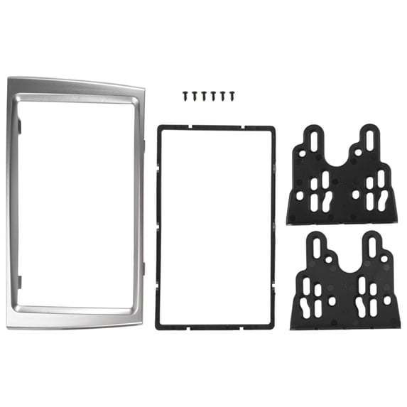 2Din Car DVD Radio Fascia Frame Dashboard Panel Mount Installation Adapter Trim Kit for /408,1 x Car Main Stereo Radio Fascia Panel 1 x Screw accessories,silver