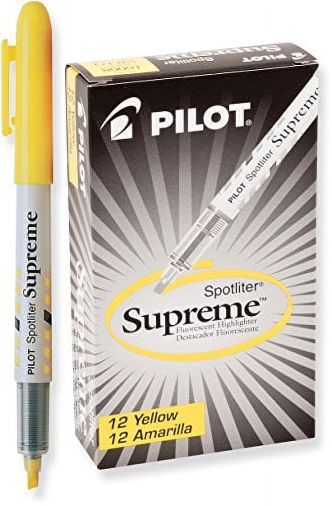 2Dozen Total 24, Pilot Spotliter Fluorescent Highlighter Chisel Tip Yellow 16008