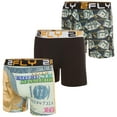 thumbnail image 1 of 2FLY Men's Boxer Briefs 4-Pack Ultra Soft , Active Stretch Underwear- Medium, Money and Graffiti Print, 1 of 7
