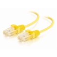 thumbnail image 1 of C2G - Patch cable - RJ-45 (M) to RJ-45 (M) - 2 ft - 0.1 in - UTP - CAT 6 - CMR - indoor, molded, snagless, stranded, slim - yellow, 1 of 2