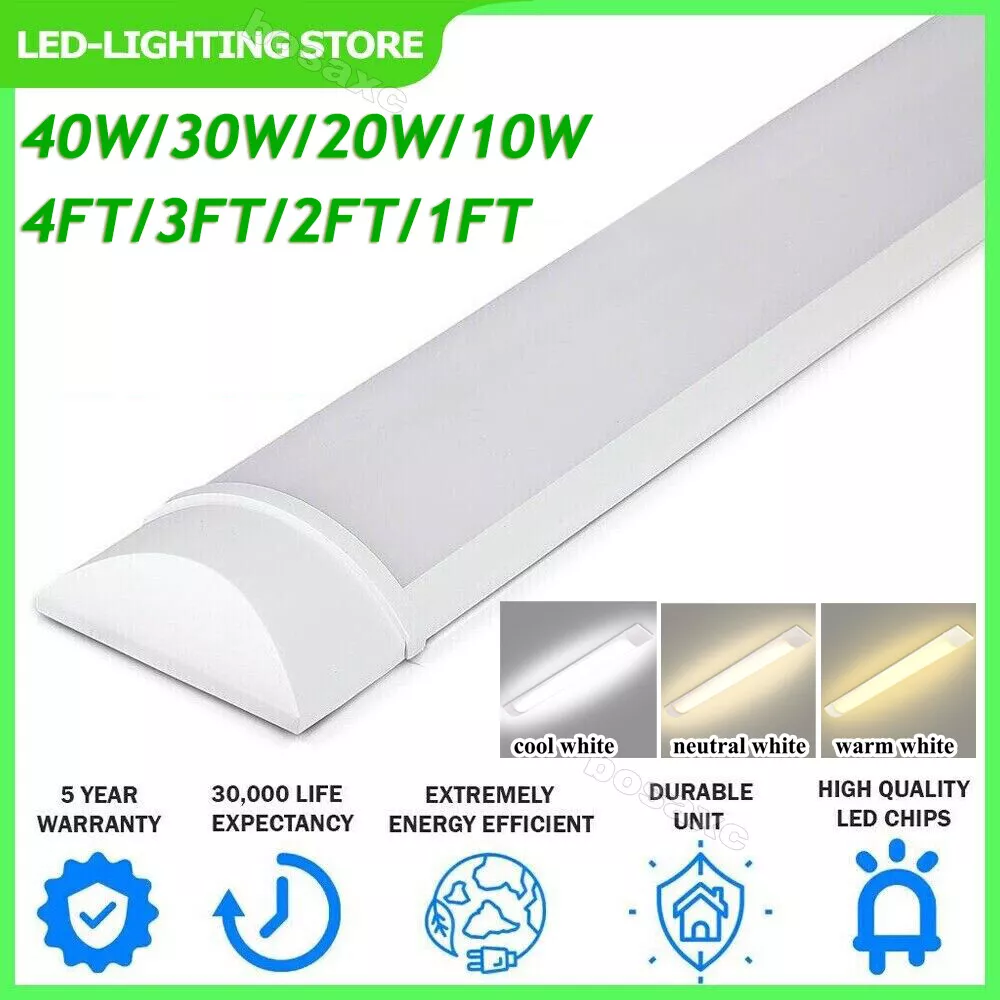 2FT 3FT 4FT LED Batten Tube Light Shop Lights Workbench Garage Ceiling Fixture