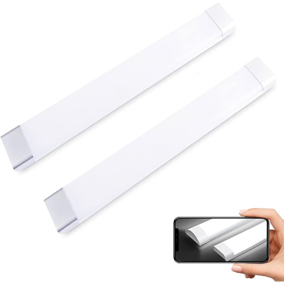 2FT LED Tube Flush Mount Light, 26W 2300LM LED Ceiling Shop Lighting Closet Light Fixture for Gara Kitchen Closet Laundry, 6500K Daylight White (2 Pack)