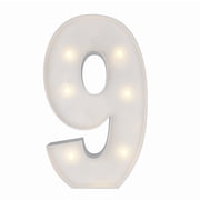 2FT Marquee Light Up Numbers, Marquee Numbers 9, Mosaic Balloons for Numbers, Light Up Numbers for 19th 29th 90th Birthday Party Decorations, Cardboard Numbers, Anniversary Decor