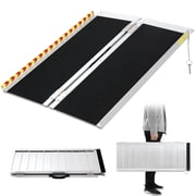 DWALE 2ft Portable Wheelchair Ramp, 800 lbs Capacity Folding Aluminum Ramp with Anti-Slip Surface for Home Steps, Doorways