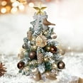 thumbnail image 1 of 2FT Pre-lit Christmas Tree, Small Lighted Christmas & Halloween Tree, Tabletop Tree Decor with Lights and Rich Ornaments for Kids Room Home Office, Champagne, 1 of 8