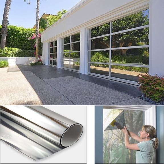 2FT x 24FT One Way Mirror Privacy Reflection Window Tint Film Reduce Heat 5%