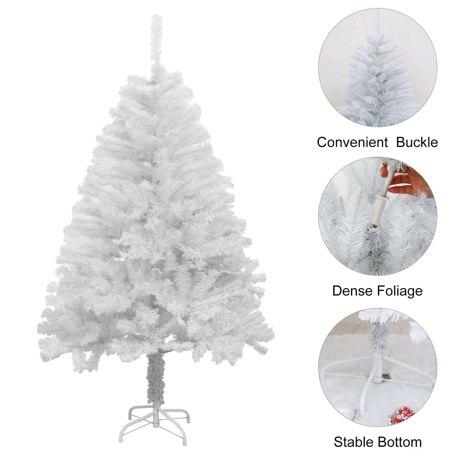 2Ft Artificial White Christmas Tree, White Tabletop Christmas Tree for ...