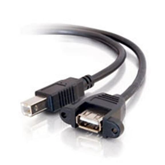 2Ft Usb 2.0 A Female To B Male Panel Mount Cable