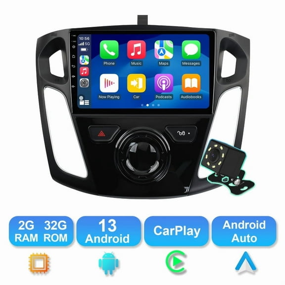 2G 32G Android 13 Car radio for Ford Focus 2012-2018 Multimedia Stereo Wireless Carplay Android Auto Autoradio Navigation GPS WIFI Mirror link Camera FM BT
