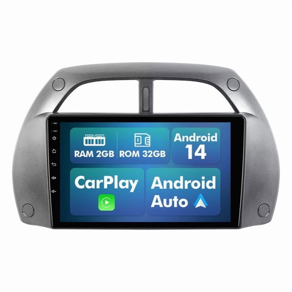 2G 32G Android 14 Car Stereo Radio for Toyota RAV4 2001-2006 CarPlay GPS FM BT WiFi with Multiple theme UI