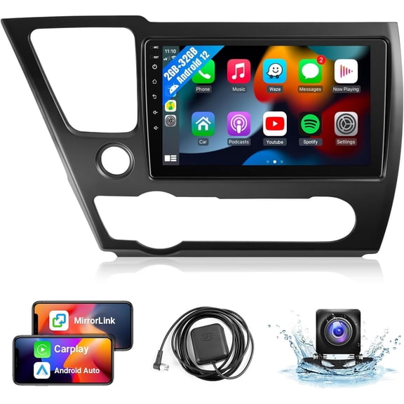 2G+64G 10.1 Inch Android 13 Car Radio Stereo for Toyota RAV4 2013-2018 Wireless Carplay&Android Auto with Bluetooth GPS Navigation Backup Camera
