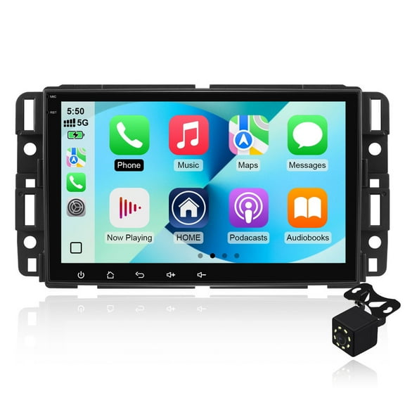2G 64G Android 14 Car Radio for Chevrolet Silverado GMC Sierra Yukon 2007-2013 with 8 Inch Multimedia Wireless Carplay/Android Auto/GPS/Bluetooth 5.4/WIFI6/SWC