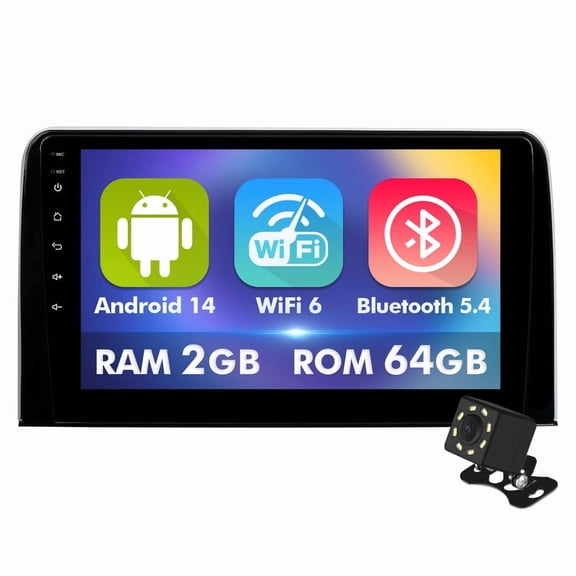 2G 64G Android 14 Car Stereo for Honda CR-V 2017-2021 Radio Wireless Carplay/Android Auto/GPS/Bluetooth/FM