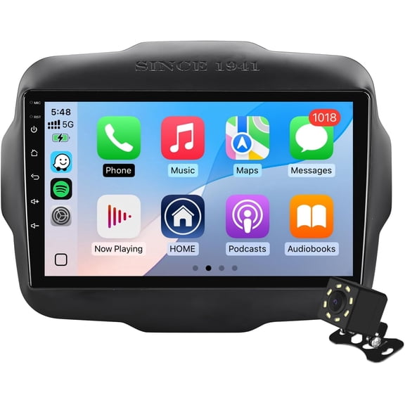 2G 32G Android 14 Car radio for Jeep Renegade 2015-2020 Multimedia Stereo Wireless Carplay Android Auto Autoradio GPS WIFI Mirror link Camera FM BT