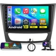 thumbnail image 1 of 2G+64G Car Radio Stereo for Mercedes Benz E Class W211 E200 CLS W219 2002-2009,Wireless CarPlay/Android Auto, 9 Inch Android 13 Touch Screen GPS WiFi Bluetooth FM EQ HD Backup Camera, 1 of 7