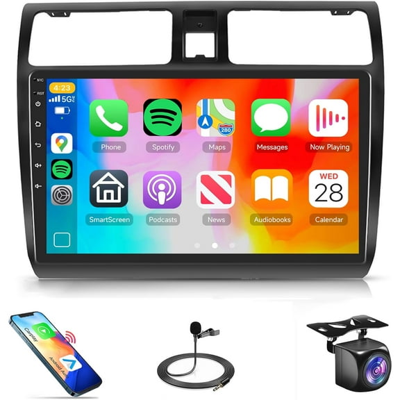 2G+64G Radio Screen for Suzuki Swift 2005 2006 2007 2008 2009 2010 Carplay Android Auto GPS Navigation, Rimoody Android Car Stereo 10.1 inch Touchscreen WiFi BT FM EQ Mirror Link Backup Camera