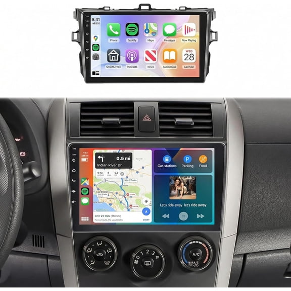 2G+64G for Toyota Corolla 2009-2013 Car Radio, Wireless Carplay Android Auto Android 15 Touch Screen Car Stereo, Bluetooth, GPS Navi, 5G WiFi, SWC, HD Backup Camera