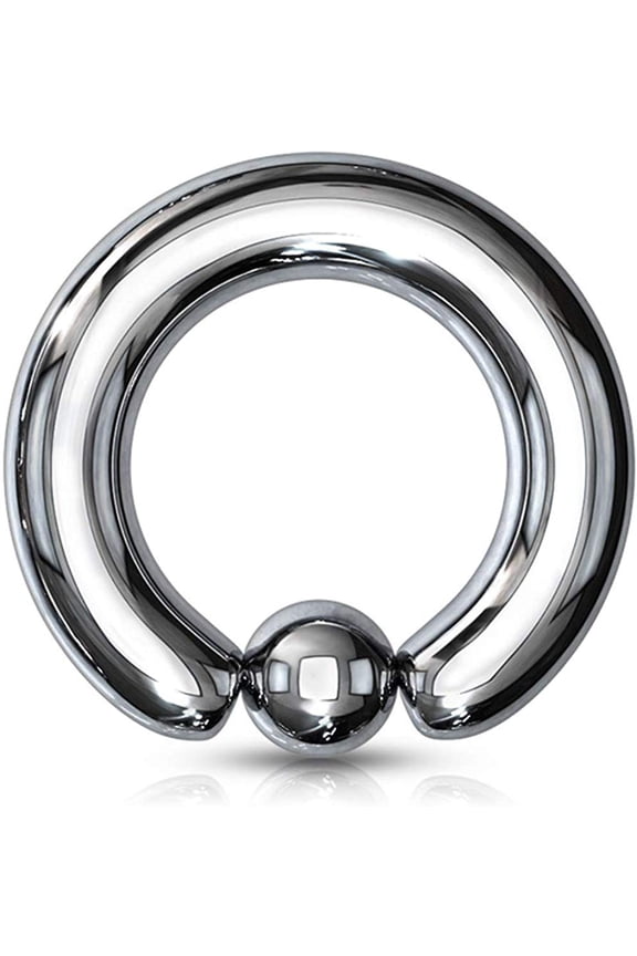 2GA | 4GA | 6GA | 8GA | 10GA | 12GA - Colored Tension Captive Titanium IP 316L Implant Grade Steel Bead Ring | Opening Pliers Required