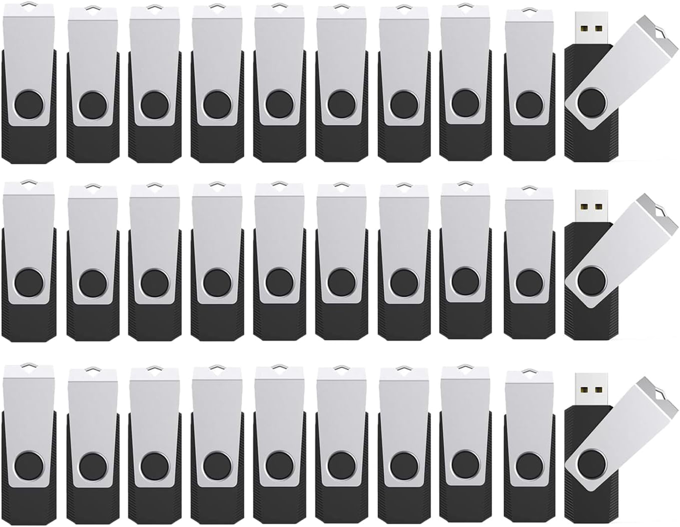 2GB 50 Pack, USB2.0 PenDrive Gig Stick Memory Stick Pendrive 2GB Bulk Thumb Drives Pack (50 PCS 2GB, BLACK)