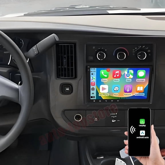 2GB+64GB 8inch Android 15 Car Stereo For Chevrolet Express 2019-2024, Wireless CarPlay Android Auto, GPS Navigation Head Unit with DAB+ Radio, DVR, DSP, SWC, Mirror Link / AHD Camera