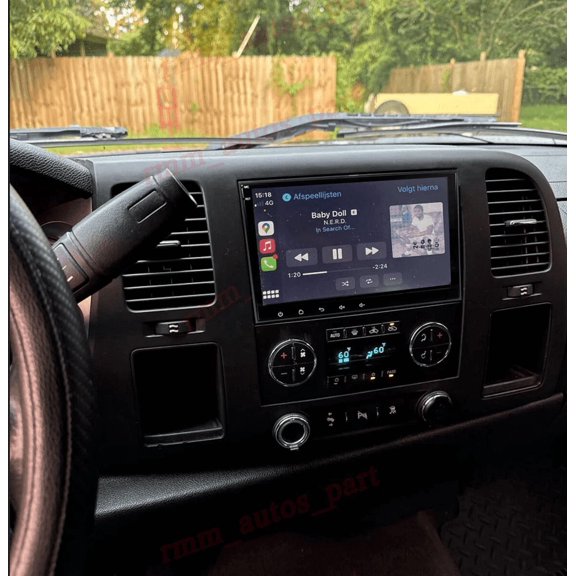 2GB+64GB 8inch Android 15 Car Stereo For Chevrolet Silverado 2007-2013, Wireless CarPlay Android Auto, GPS Navigation Head Unit with DAB+ Radio, DVR, DSP, SWC, Mirror Link / AHD Camera