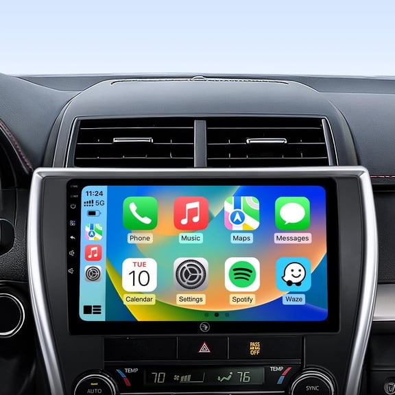 2GB+64GB Android 15 Car Radio for Toyota Camry 2015-2017, 10.2Inch Touch Screen Support Wireless CarPlay & Android Auto, Bluetooth 5.2 & Voice Control, GPS & WiFi