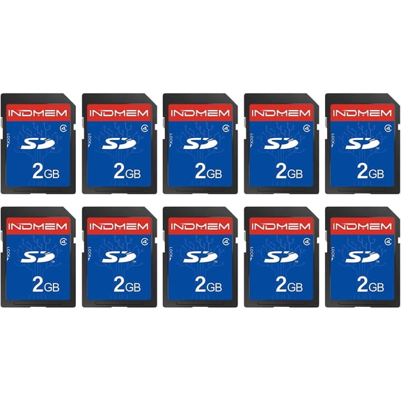 2GB SD Card, 10 Packs Class 4 2GB Flash Memory Card MLC Standard Secure Digital Cards Camera Card