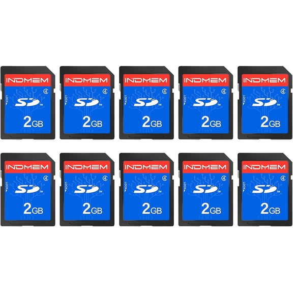 2GB SD Card, 10 Packs Class 4 2GB Flash Memory Card MLC Standard Secure Digital Cards Camera Card