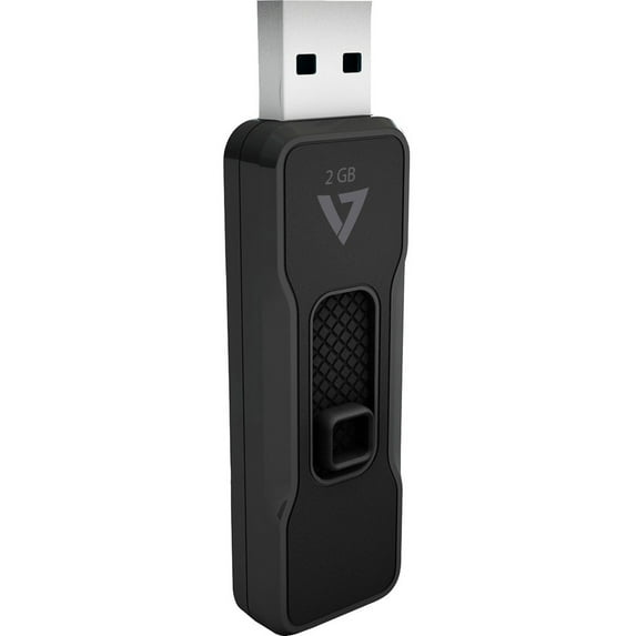 2GB USB 2.0 Flash Drive - With Retractable USB Connector