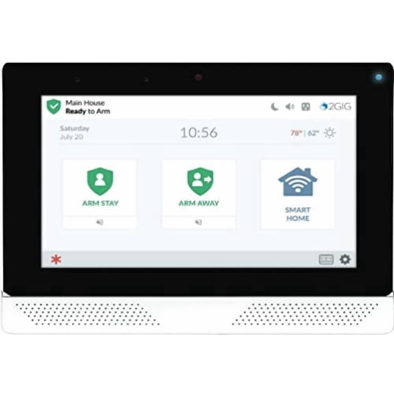 2GIG 2GIG-EDG-NA-VA Security and Automation Panel, Facial Recognition Disarm, Improved 7" Screen with Brighter Color and Greater Detail, Intuitive 1 Button Access to Smart Home Devices