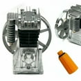 thumbnail image 1 of 2HP  175L/Min Air Compressor Pump, 1.5KW Piston Twin Cylinder Air Compressor Head Pump Aluminum Oil Lubricated Pump With Silencer, Breathing Nozzle, 1 of 10