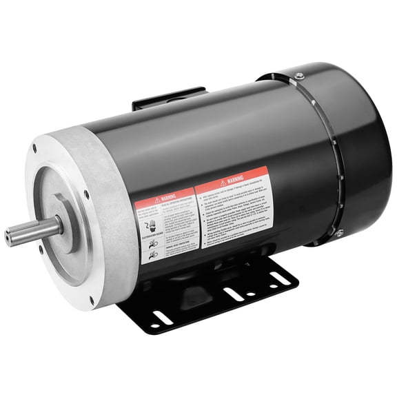 2HP 3-Phase Electric Motor, 3450 RPM, 230V/460V AC, 56 Frame, CW/CCW Rotation, 5/8" Keyed Shaft for Air Compressor, Pump, and Farm Equipment