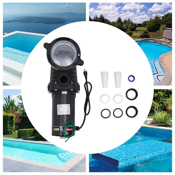 2HP 6815GPH Swimming Pool Pump In/Above Ground w/ Motor Strainer Filter Basket
