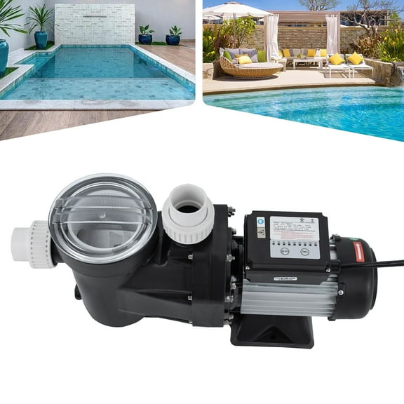 2HP Pool Pump Self Primming Swimming Pool Pump 118GPM 52ft W/Strainer&Timer 110V