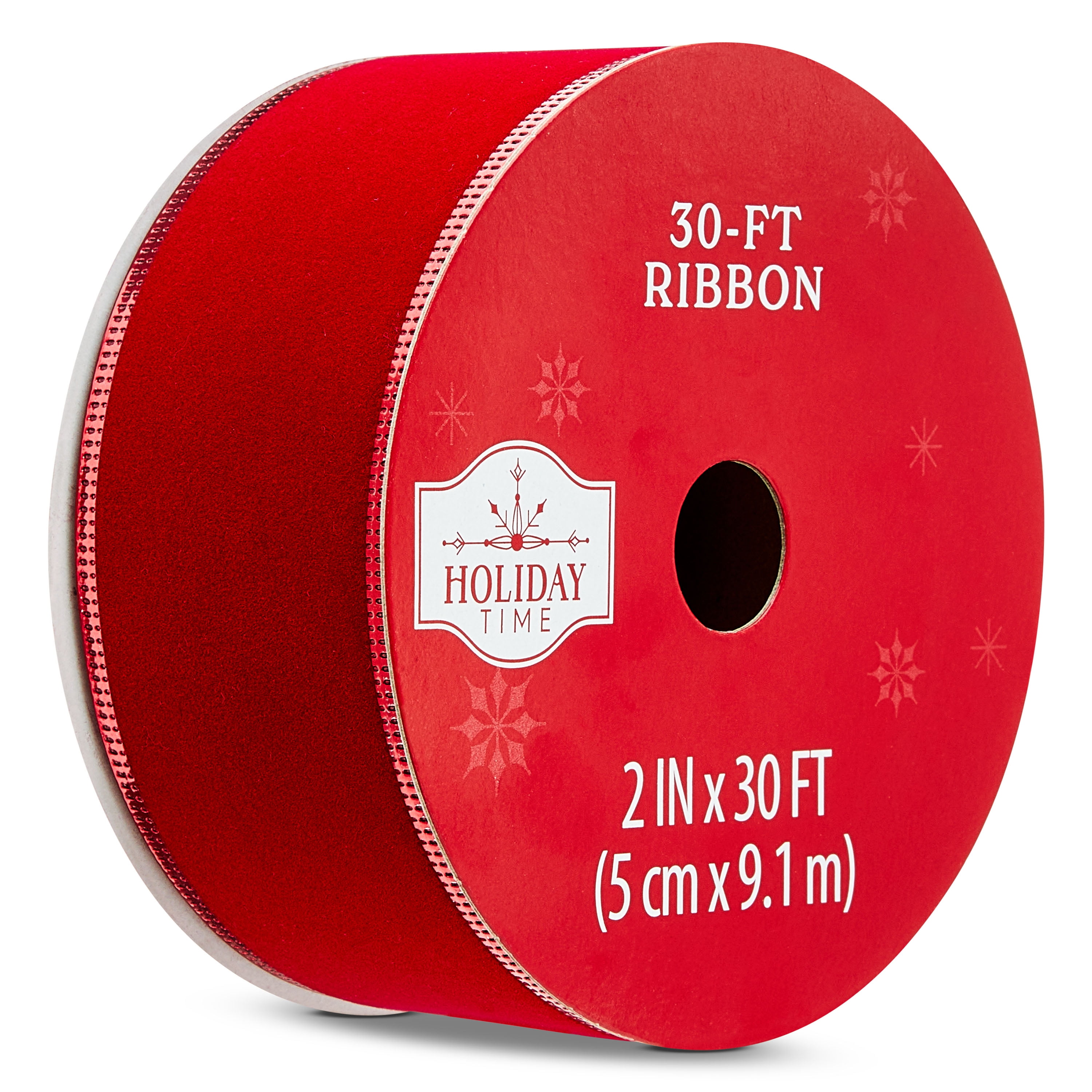 Red Velvet Christmas Ribbon, 2" x 30', by Holiday Time