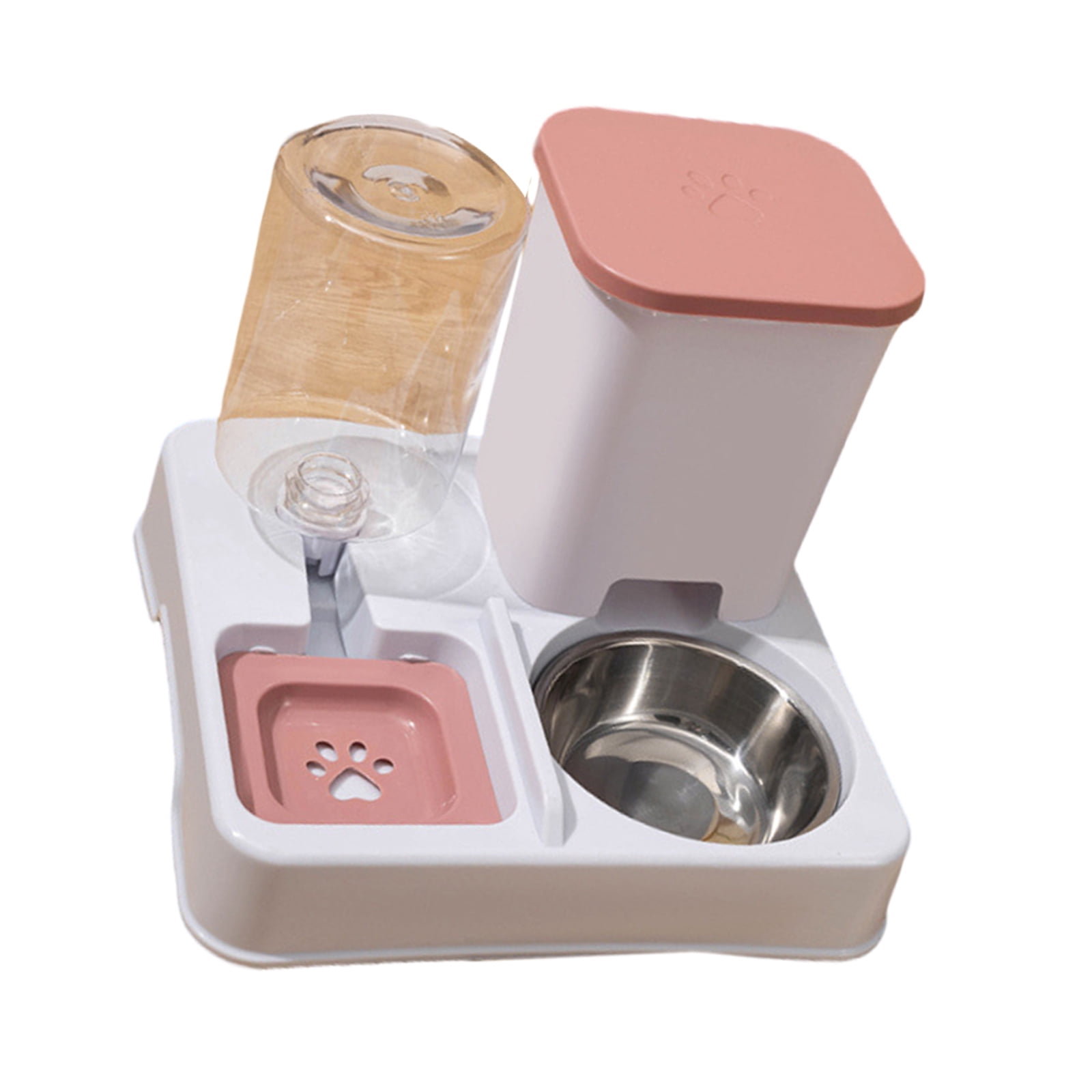 2IN1 Automatic Feeder for Small Dog Cats Feeder Double Bowl Container and Water Dispenser Pet Dishware