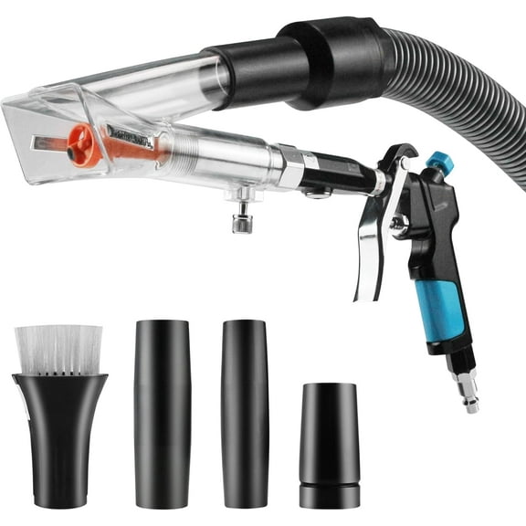 2IN1 Car Interior Detailing Air Blo Gun & vacunm ith Adjustable Flo Nozzle,Cleaning Quickly Blasts Dirt and Dust from Surface orks Compressor(Upgrade Rotate Tube)