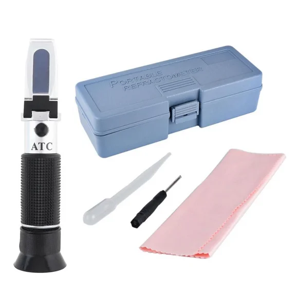2In1 0-32% Brix & Beer Sugar Wine Wort Sg Refractometer With Pipette Screwdriver