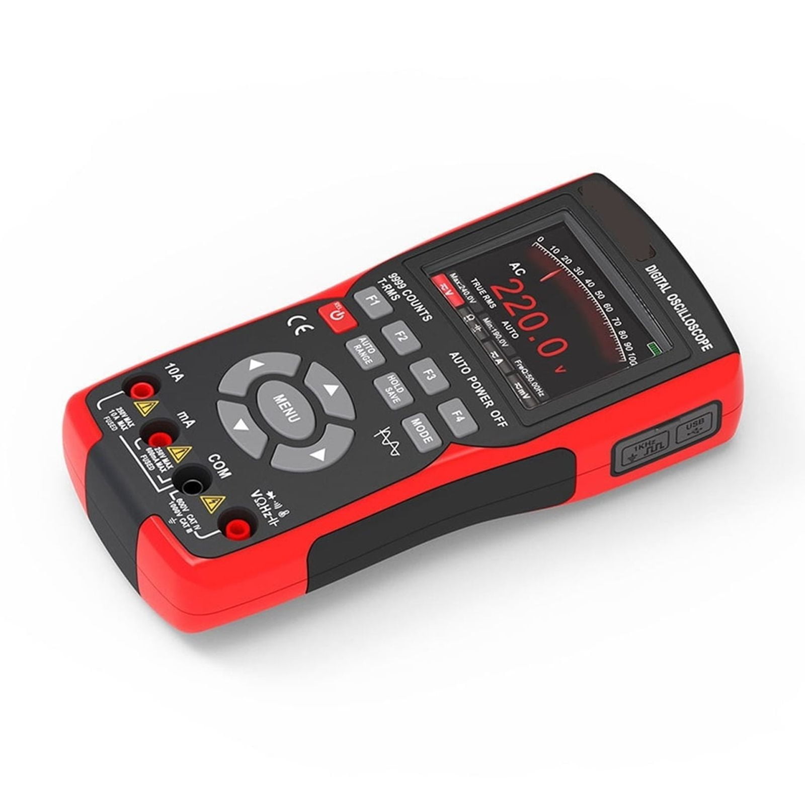 2In1 Digital Oscilloscope Multimeter Real-time Sampling Rate 48MSa/s True RMS Tester 2.8" Screen ,Professional Designed