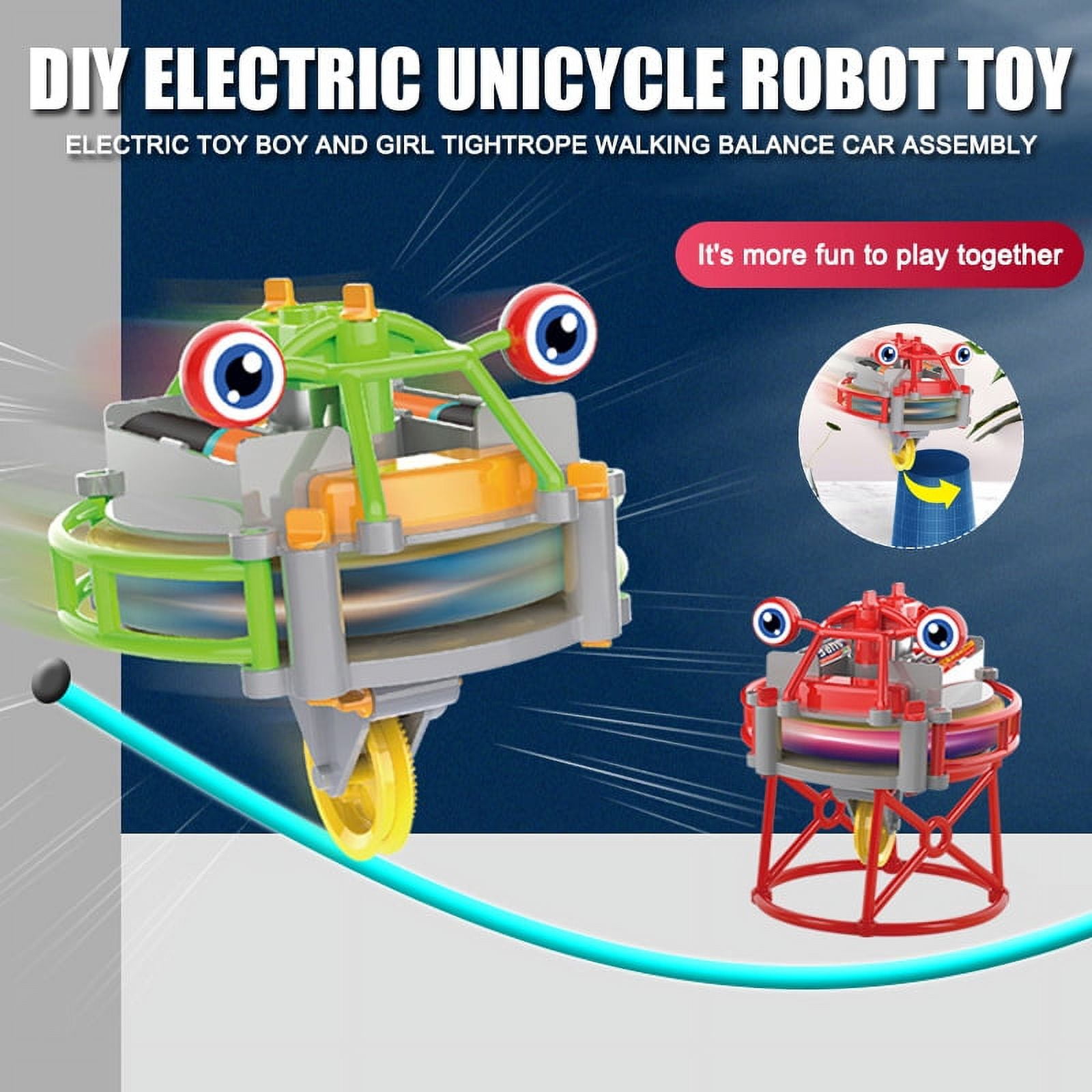 2In1 Electric Balance Game Toy Car Unicycle WireWalking Robot Self