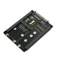 thumbnail image 1 of 2In1 MSATA + B Key/B+M Key M.2 SSD to 2.5 Adapter Card with Enclosure Socket for M2 NGFF SATA3 2230 2242 2260 2280, 1 of 5
