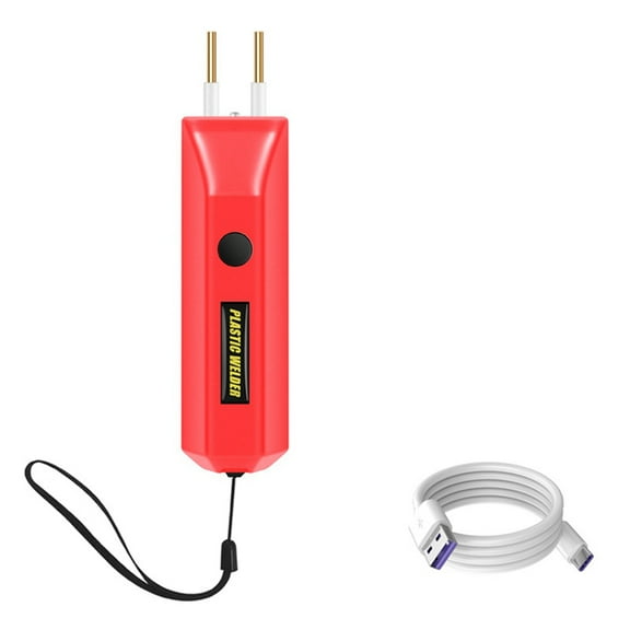 2In1 Plastic WelderKit 100W Portable MINI Hot Plastic Crack Repair Tool Repair of Automobile Bumper with ChargingCable,A,1 * welding machine 1 * charging cable 1 * English instruction manual,Red