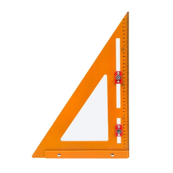 2In1 Rafter Square,Positioning Triangle Ruler Rafter Square Tool Adjustable Triangle Ruler Protractor for Woodworking,A